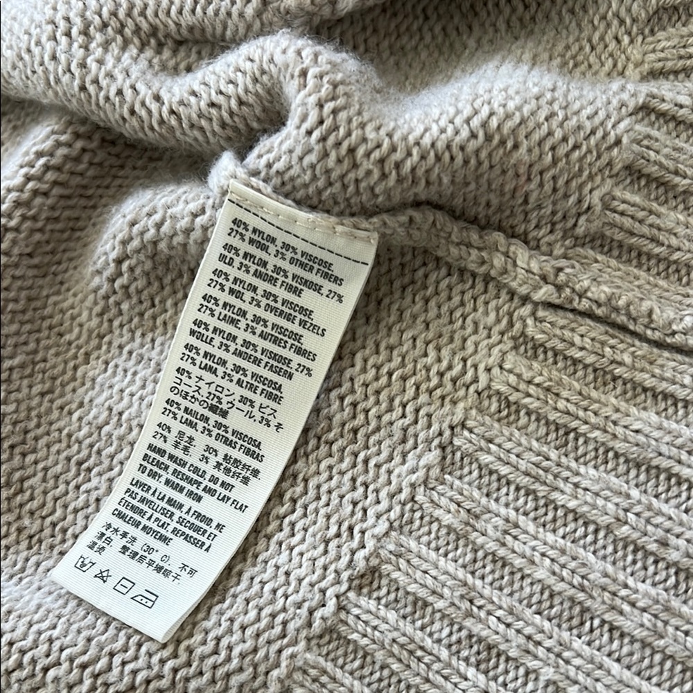Hollister Wool Blend Gray Shawl Collar Cardigan Size Youth L - Picture 4 of 6